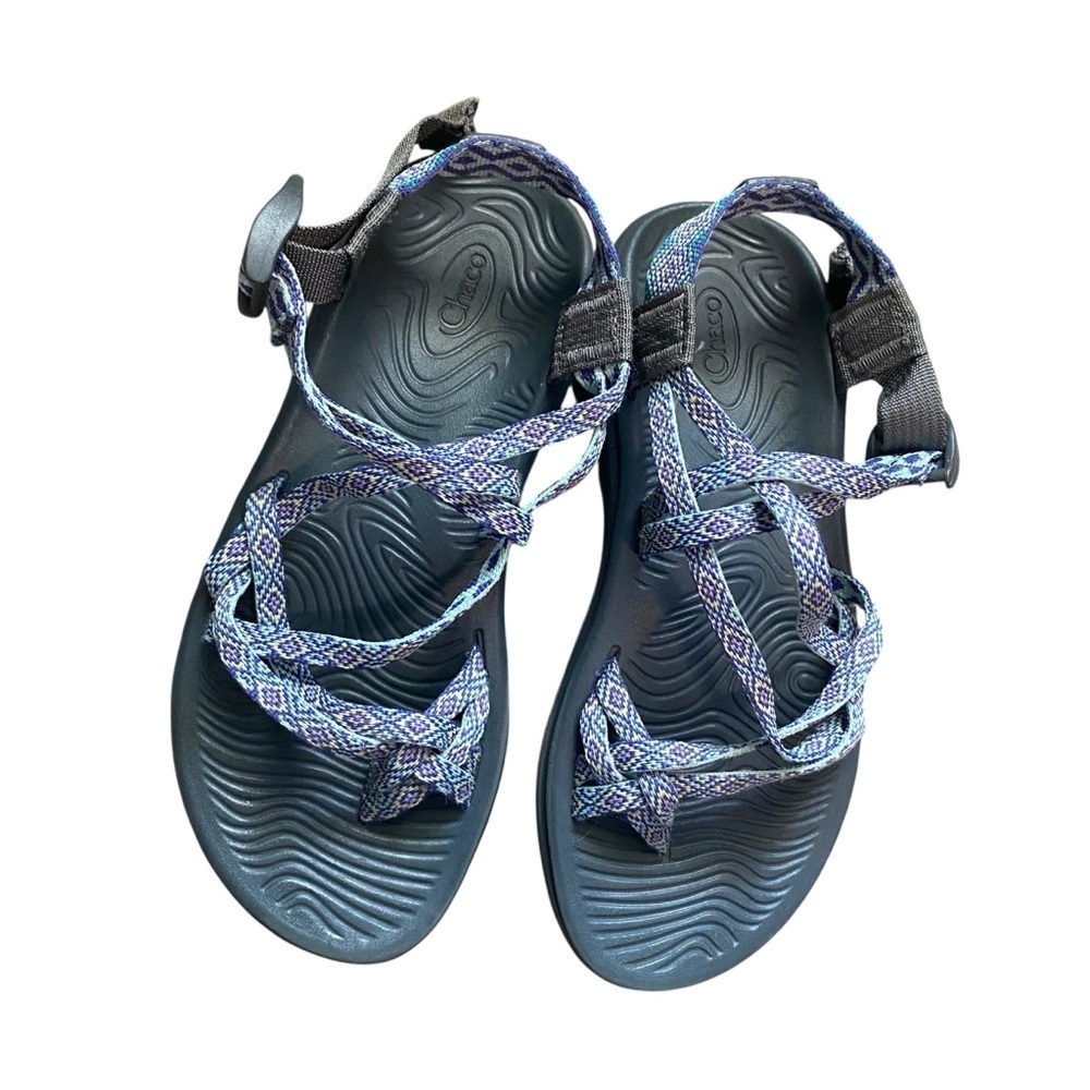 Chaco Diamond Aztec Print Double Strap Hiking Outdoor Non Marking Sandals Size 7